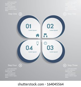 Design clean number banners template/graphic or website layout. Vector.