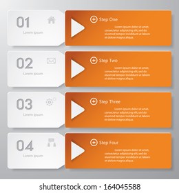 Design clean number banners template/graphic or website layout. Vector.