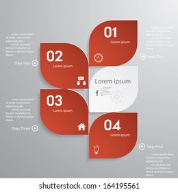 Design clean number banners template/graphic or website layout. Vector.