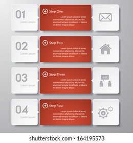 Design clean number banners template/graphic or website layout. Vector.
