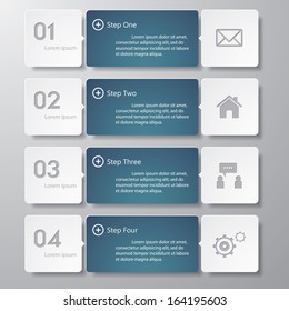 Design clean number banners template/graphic or website layout. Vector.