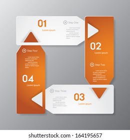 Design clean number banners template/graphic or website layout. Vector.