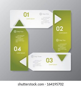 Design clean number banners template/graphic or website layout. Vector.