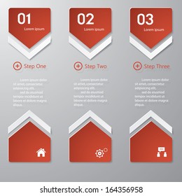 Design clean number banners template/graphic or website layout. Vector.