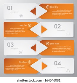 Design clean number banners template/graphic or website layout. Vector.