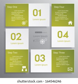 Design clean number banners template/graphic or website layout. Vector.