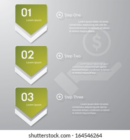 Design clean number banners template/graphic or website layout. Vector.