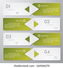 Design clean number banners template/graphic or website layout. Vector.