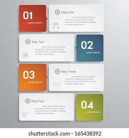 Design clean number banners template/graphic or website layout. Vector.