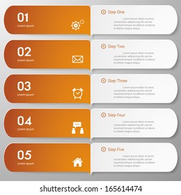 Design clean number banners template/graphic or website layout. Vector.