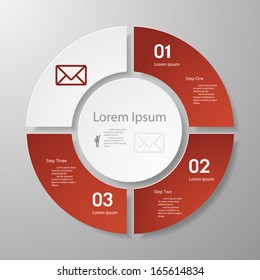 Design clean number banners template/graphic or website layout. Vector.