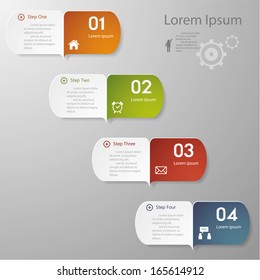 Design clean number banners template/graphic or website layout. Vector.