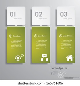 Design clean number banners template/graphic or website layout. Vector.