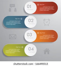 Design clean number banners template/graphic or website layout. Vector.