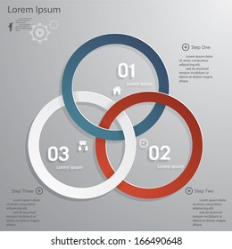 Design clean number banners template/graphic or website layout. Vector.