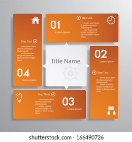 Design clean number banners template/graphic or website layout. Vector.