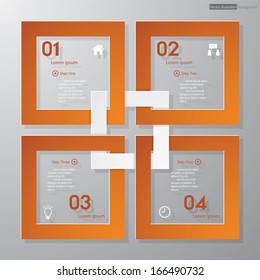 Design clean number banners template/graphic or website layout. Vector.