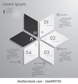 Design clean number banners template/graphic or website layout. Vector.