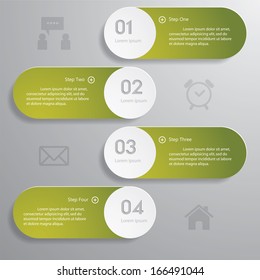 Design clean number banners template/graphic or website layout. Vector.