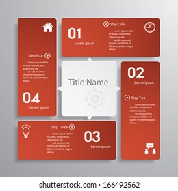Design clean number banners template/graphic or website layout. Vector.