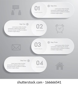 Design clean number banners template/graphic or website layout. Vector.