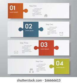 Design clean number banners template/graphic or website layout. Vector.