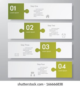 Design clean number banners template/graphic or website layout. Vector.