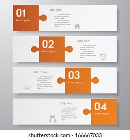 Design clean number banners template/graphic or website layout. Vector.