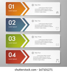 Design clean number banners template/graphic or website layout. Vector.