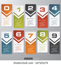 Design clean number banners template/graphic or website layout. Vector.