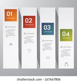 Design clean number banners template/graphic or website layout. Vector.