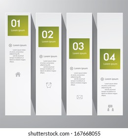 Design clean number banners template/graphic or website layout. Vector.