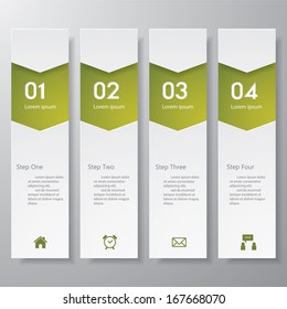 Design clean number banners template/graphic or website layout. Vector.