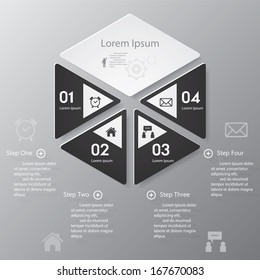 Design clean number banners template/graphic or website layout. Vector.