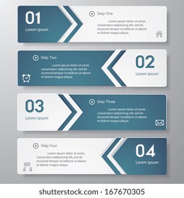 Design clean number banners template/graphic or website layout. Vector.