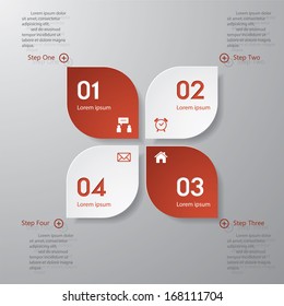 Design clean number banners template/graphic or website layout. Vector.