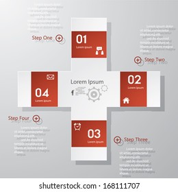 Design clean number banners template/graphic or website layout. Vector.