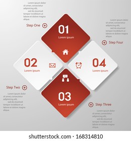 Design clean number banners template/graphic or website layout. Vector.