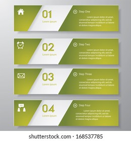 Design clean number banners template/graphic or website layout. Vector.