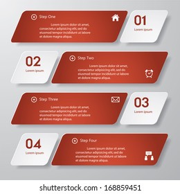 Design clean number banners template/graphic or website layout. Vector.