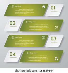 Design clean number banners template/graphic or website layout. Vector.