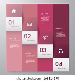 Design clean number banners template/graphic or website layout. Vector.