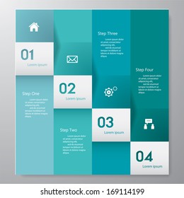 Design clean number banners template/graphic or website layout. Vector.