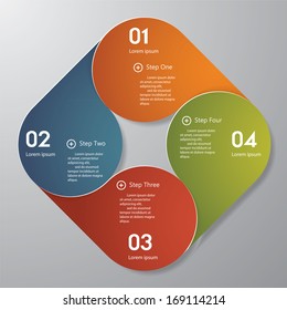 Design clean number banners template/graphic or website layout. Vector.