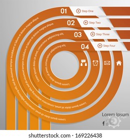 Design clean number banners template/graphic or website layout. Vector.