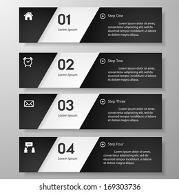 Design clean number banners template/graphic or website layout. Vector.