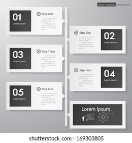 Design clean number banners template/graphic or website layout. Vector.