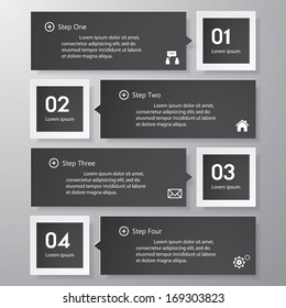 Design clean number banners template/graphic or website layout. Vector.