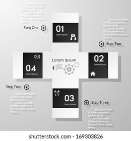 Design clean number banners template/graphic or website layout. Vector.