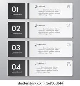 Design clean number banners template/graphic or website layout. Vector.